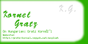 kornel gratz business card
